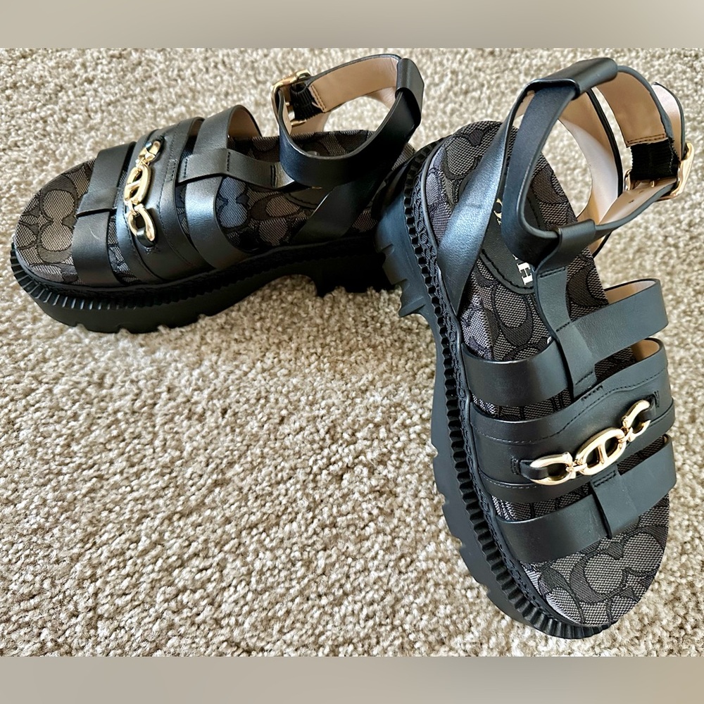 Coach lug sole sandals size 6.5/7